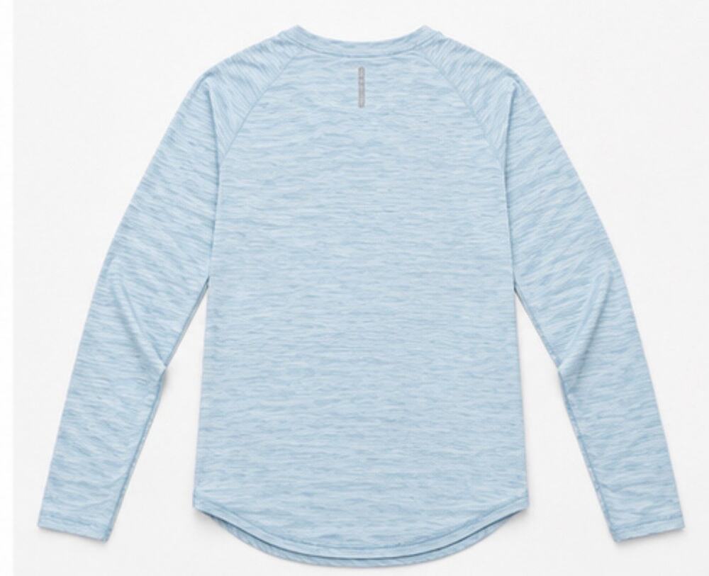 Reebok Women’s Large Blue Space Dye Long Sleeve Performance Athletic Shirt